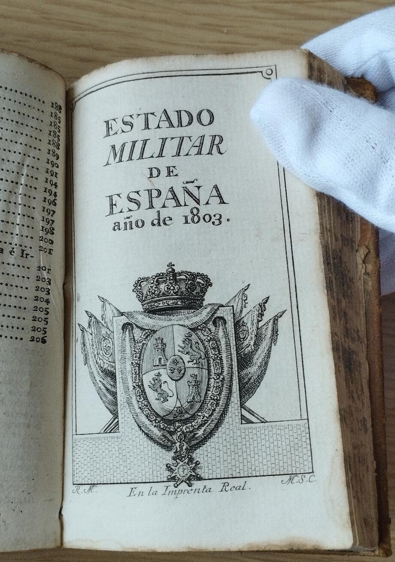 Kalendario manual, y guía de forasteros en Madrid – 1803