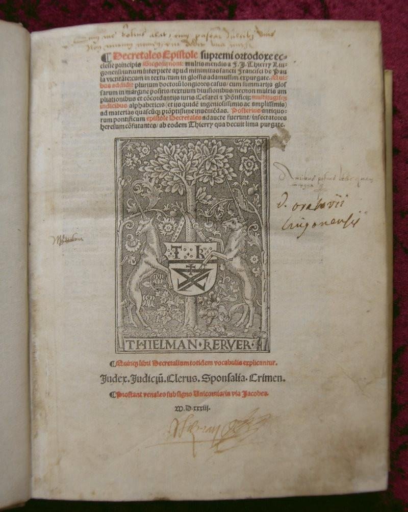 Decretales epistole supremi ortodoxe eclesie principis Gregorii Noni multis mendis – 1533