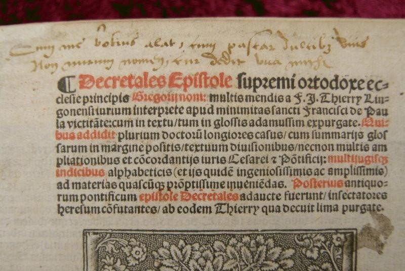 Decretales epistole supremi ortodoxe eclesie principis Gregorii Noni multis mendis – 1533