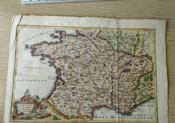 Mapa grabado Francia – S XVIII – (1700 / 1720)