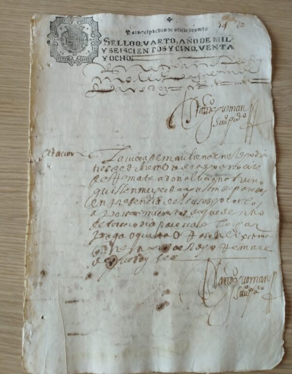 Timbrología – 2 Sellos Qvarto – 1658 – 2 Maravedís – 2 Sellos 1659