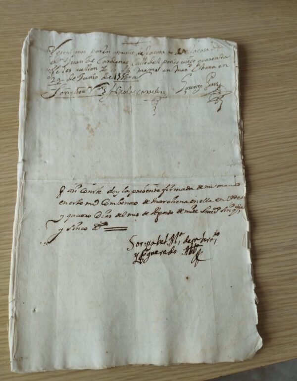 Timbrología – Legajo manuscritos S XVIII – 5 sellos