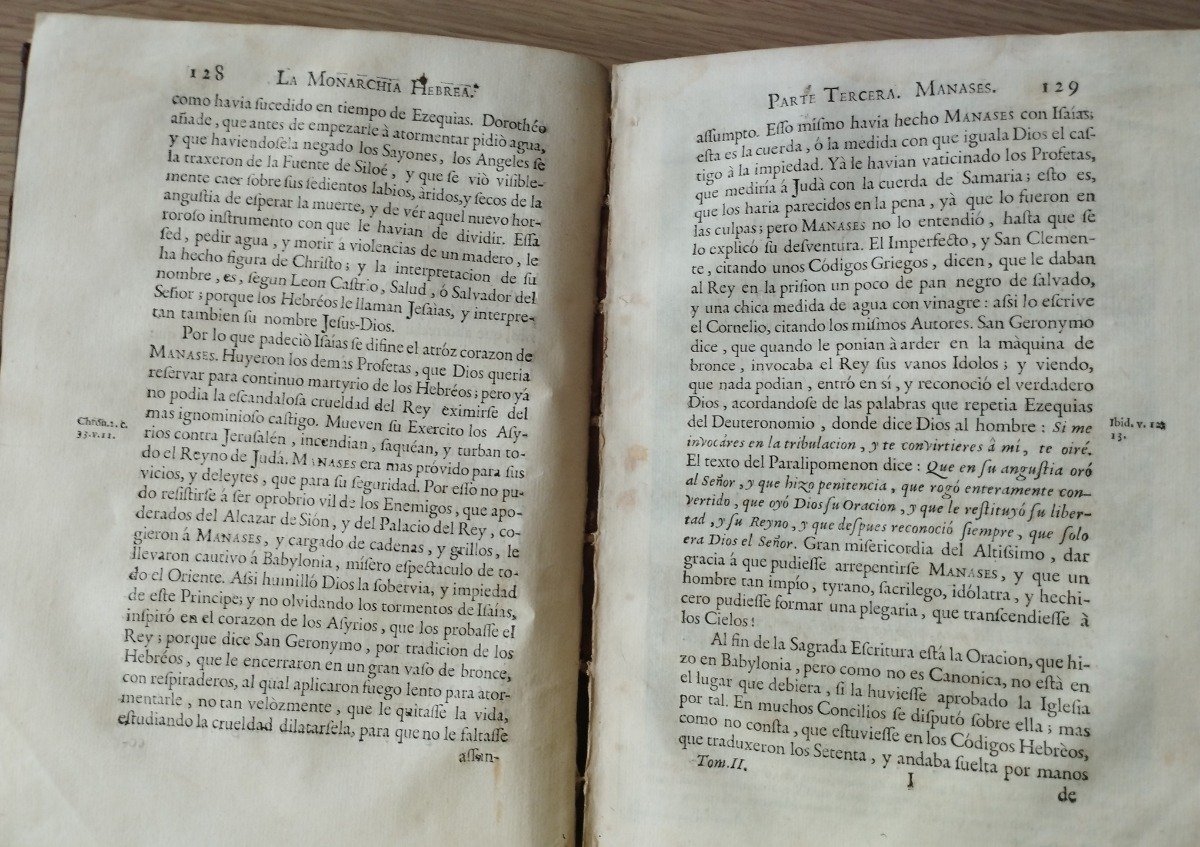 La monarchia Hebrea – Tomos I y II – 1761