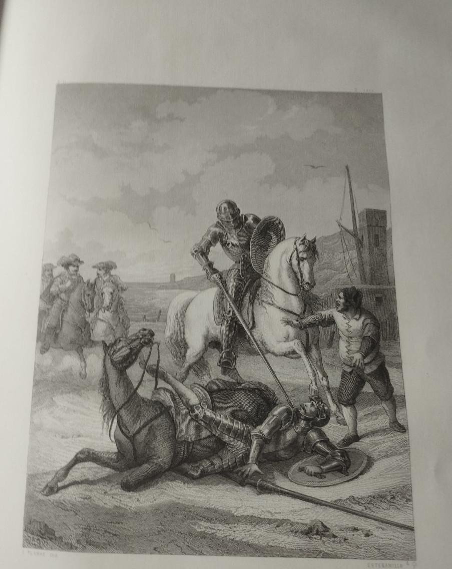 Don Quijote de la Mancha – Tomas Gorchs – 1863 – 2 Tomos – Folio Elefante – Carta Tomas Gorchs