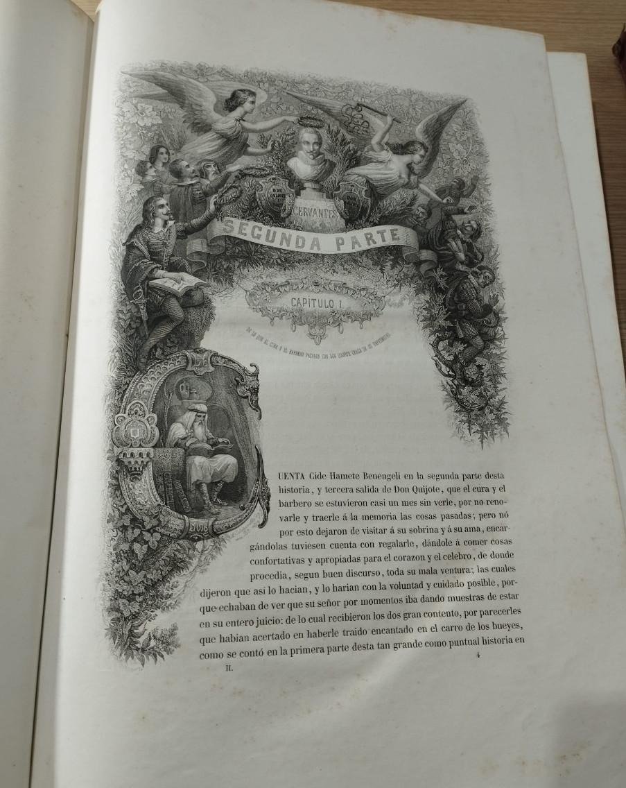 Don Quijote de la Mancha – Tomas Gorchs – 1863 – 2 Tomos – Folio Elefante – Carta Tomas Gorchs