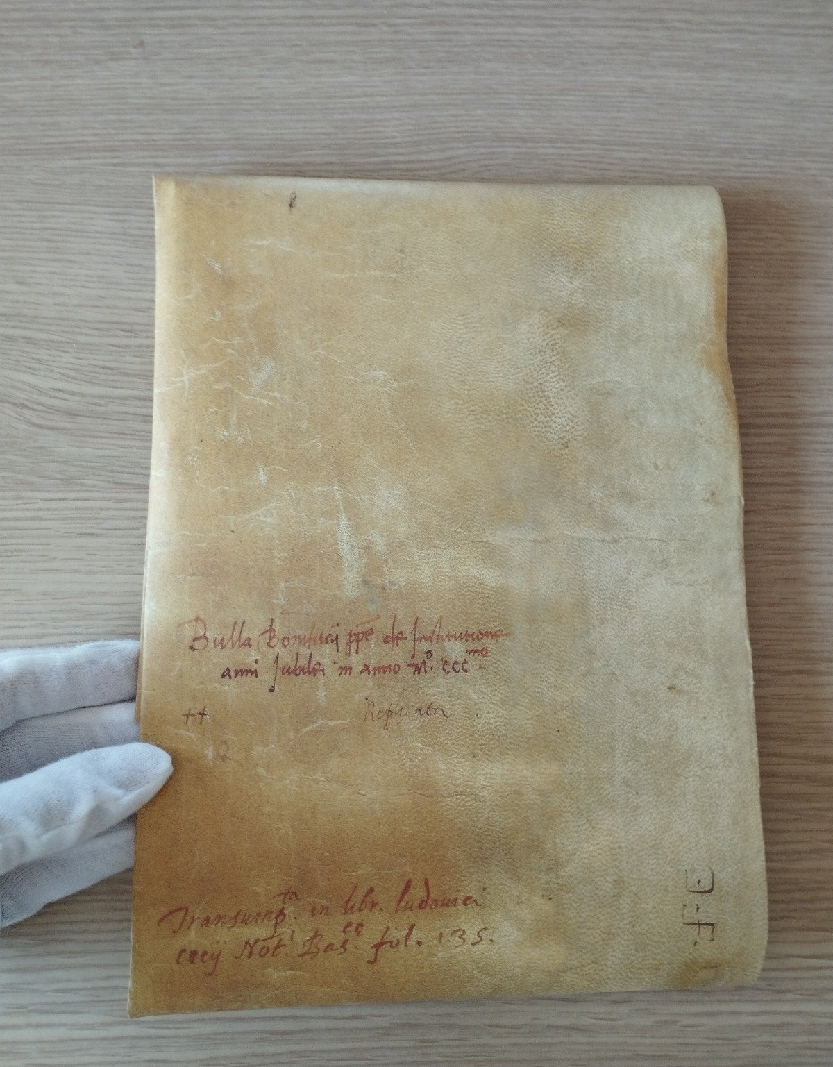 Bula ”Antiquorum habet fida relatio” – Bonifacio VIII – 22 febrero 1300 – Facsimil