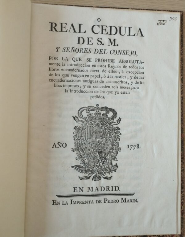 Real Cédula Carlos III 1778 - foto 1